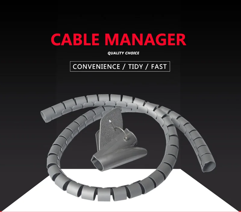 Easy Wrap Wire Harness Management Spiral Cable Wrapping Band White