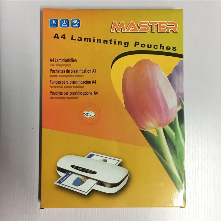 Glossy Lamination Pouch Film A4 250mic Buy Lamination Film,Lamination Pouches,A4 Lamination