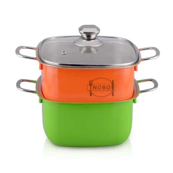 Colorized High Quality Stainless Steel Square Cooking Pot Stock Pot