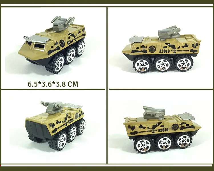 High Quality Military Diecast Car Set Metal Tank Model Military