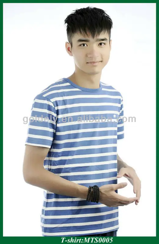 Custom stripe men's tshirt