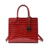 Professional Design Leather private label logo Women female handbags women bag tote handbags in china