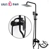 G117 Unique stainless steel massage rain bathroom shower wall mounted exposed rain shower bar set with hand shower