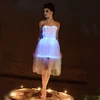 Fashion Luminous fiber optic clothing luminous led light up girl party dance costumes