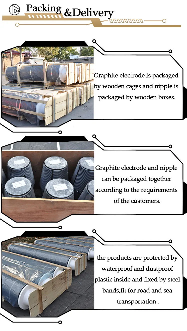 UHP HP RP Graphite Electrode For Steel Foundry