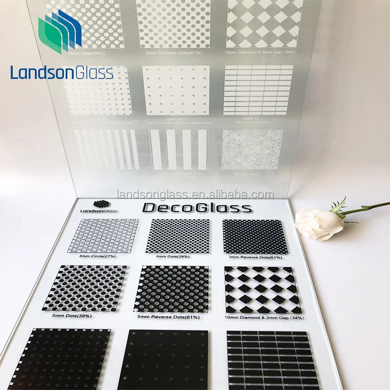 China Silk Screen Printing Ceramic Frit Color Painted Tempered Glass M2