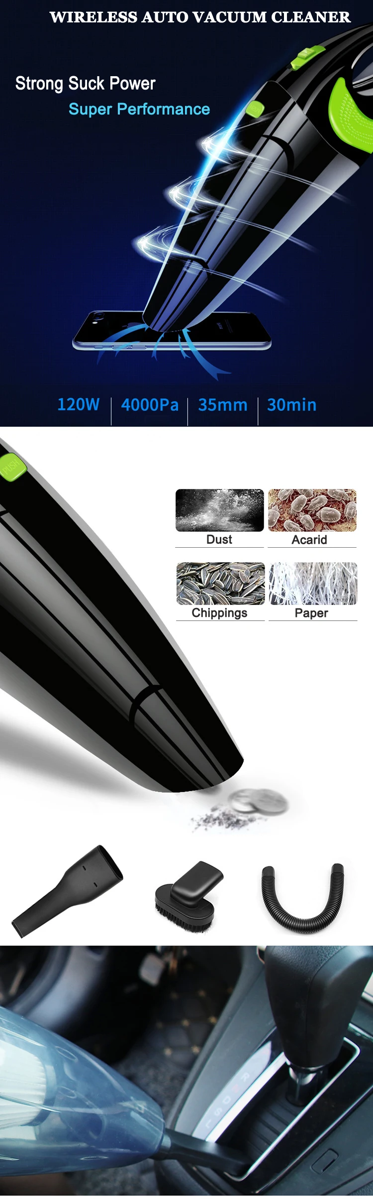 Vacuum Wash Cleaner Family And Car Multiuse Usb Charging Wireless