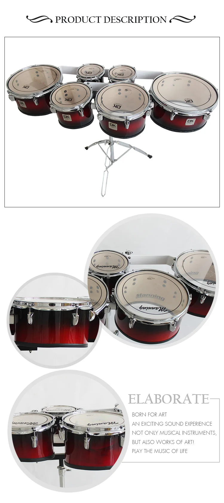 Available Customize Design And Size Professional Marching Drum Buy