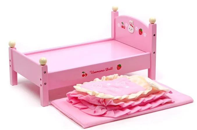 wooden 18 inch doll bed