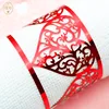 cheap heart napkin rings with laser cut for party