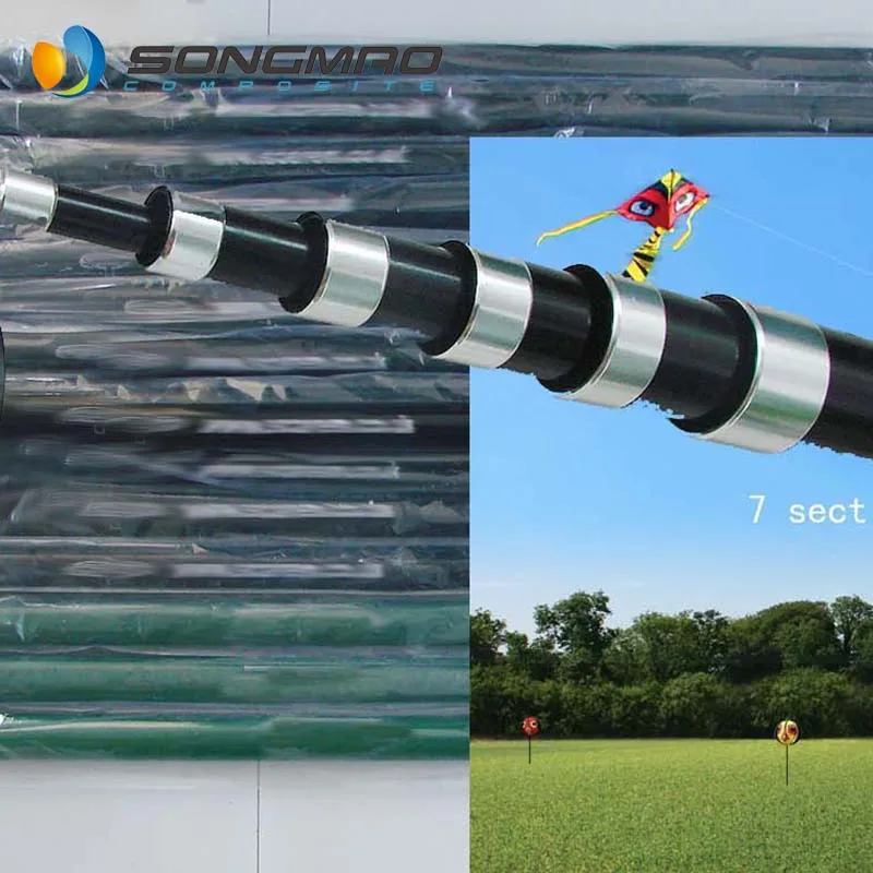 Lineaeffe 10m Telescopic Fibreglass Pole – For Flags, Windsocks, Light Displays