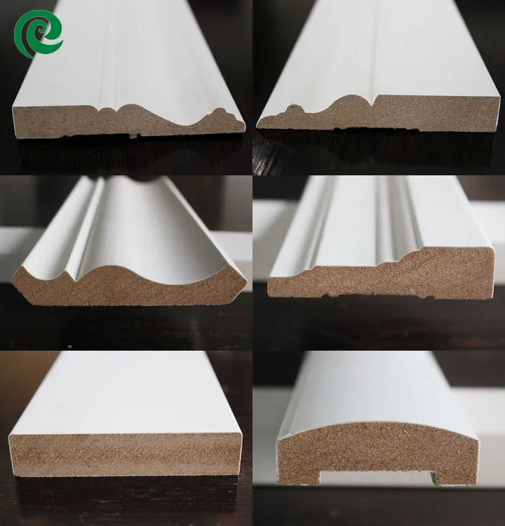 White Coated Mdf S4s Baseboard Square Edge Molding Buy Mdf Baseboard