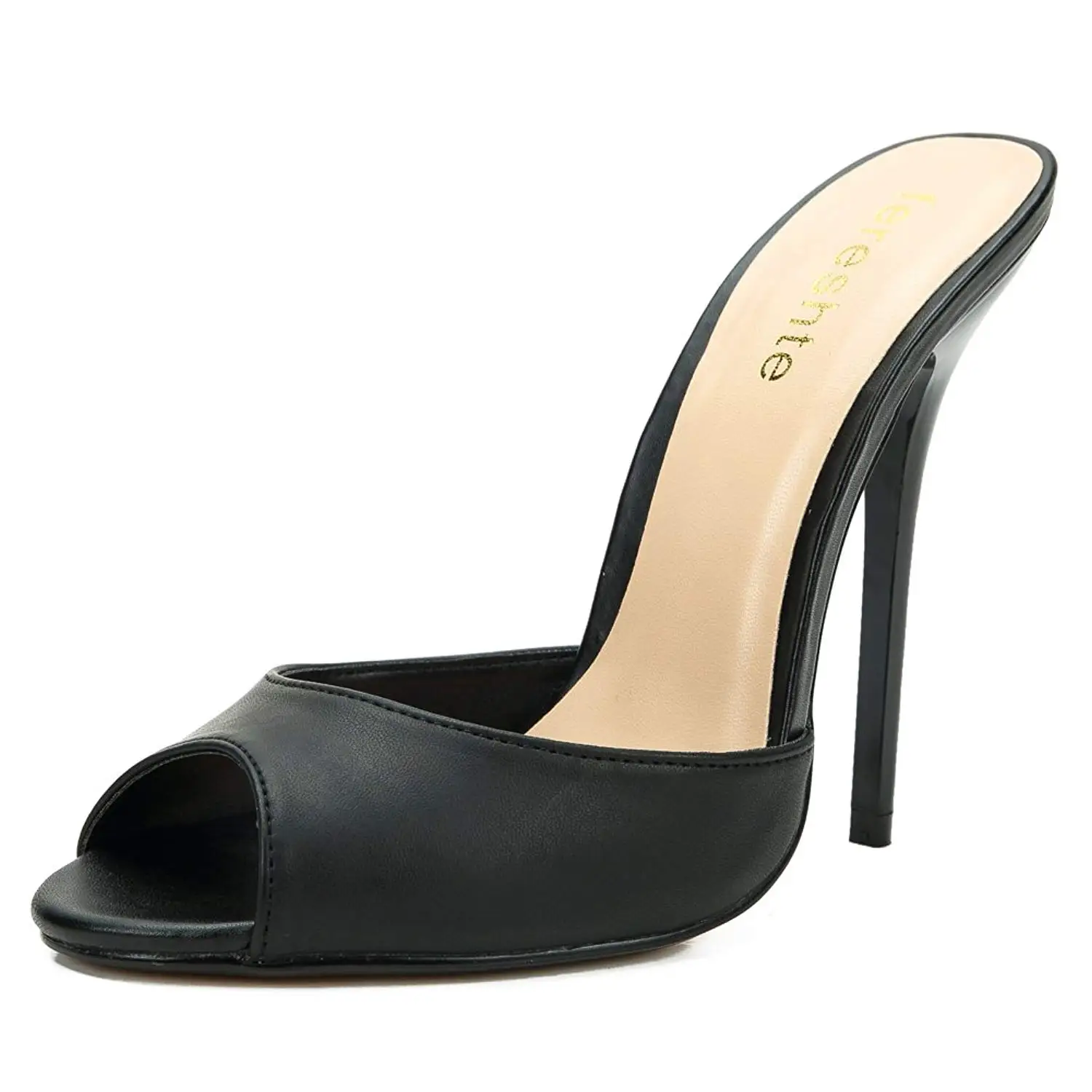 open toe backless heels