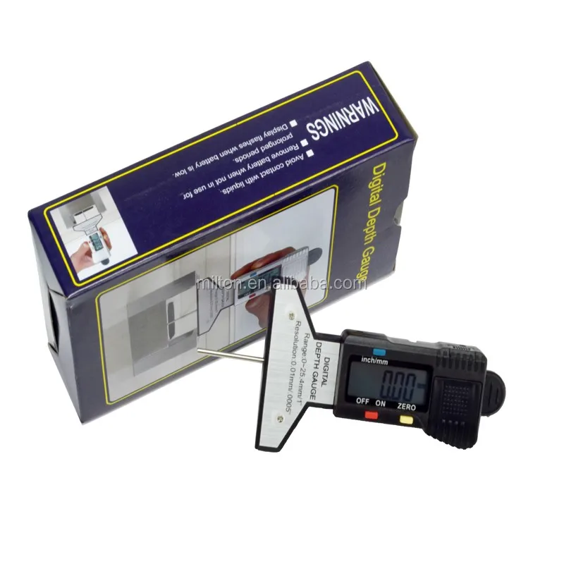 025mm Spring Type Digital Tire Snap Depth Gauge Automatic Spring