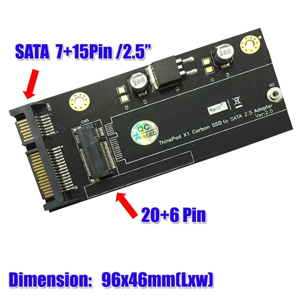 Thinkpad Lenovo X1 Carbon 20 6 Pin Ssd To Sata 2 5 Adapter V2 0 Buy Lenovo X1 To Sata 20 6pin Ssd To Sata Card Lenovo X1 20 6pin Ssd To Sata Product On Alibaba Com