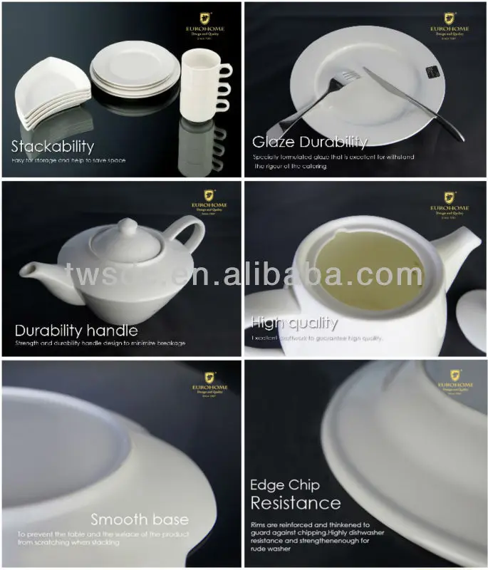 White porcelain tableware feture