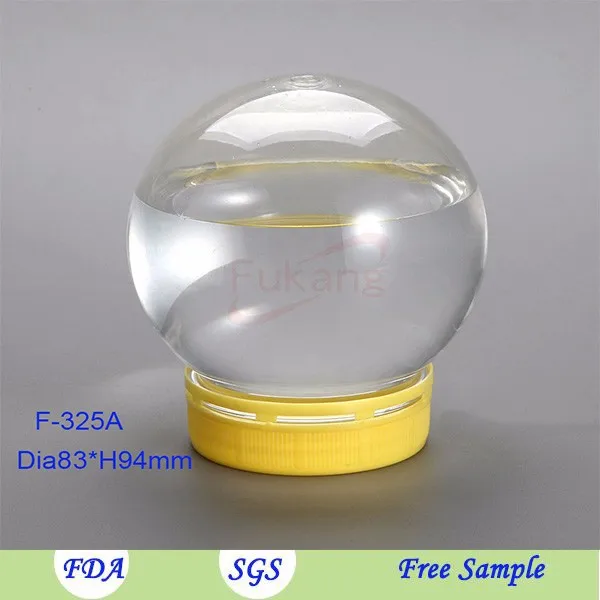 325ml Clear Plastic Ball Container Food Storage Container With Lid Made
