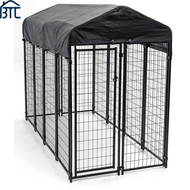 2.4 M * 1.2 M * 1.8 M Large Outdoor Dog Cage Fence Panel / Galvanized