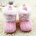 SCYL botas de futbol con tobillera Baby Winter fur Shoes botas Kids warm Prewalker knitting children
