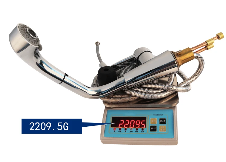 Chrome Single Handle Upc Retractable Pull Out Down Sprayer Kitchen