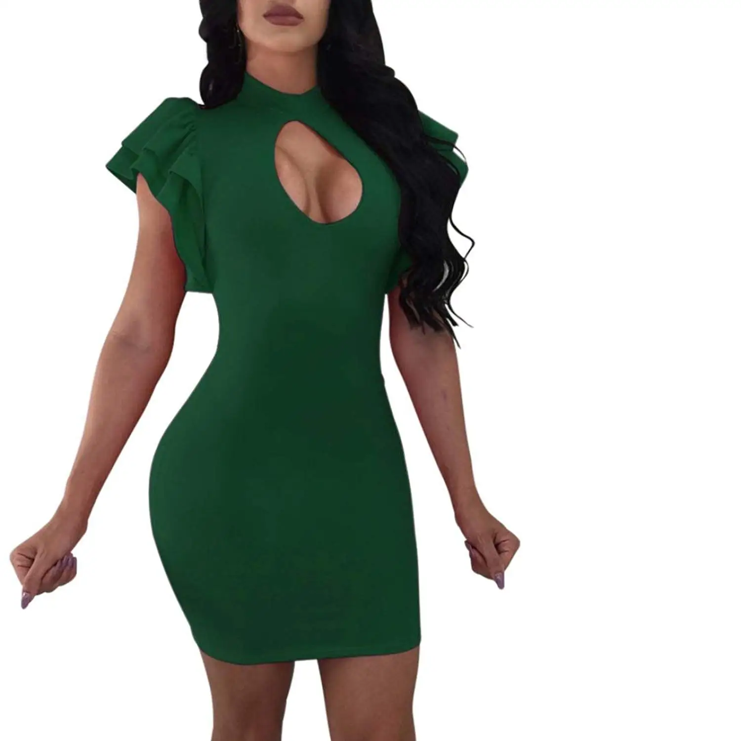 Womens Tropical Strappy Ladies Cocktail Evening Party Casual Bodycon Midi Dress