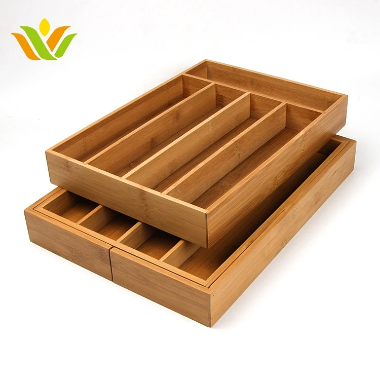 Bamboo Expandable Kitchen Drawer Utensil Organizer Buy Bamboo