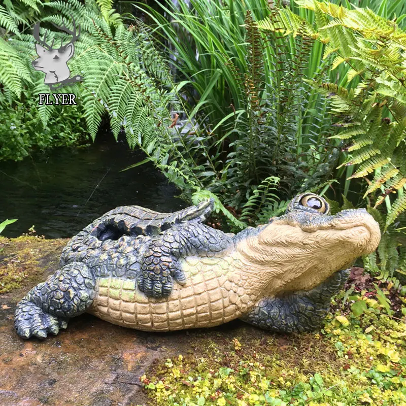 Outdoor Garden Life Size Resin Cartoon Crocodile Statue Buy Resin Crocodile Statue,Outdoor