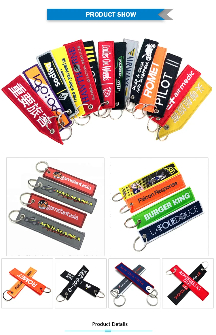 Wholesale Custom Personalized Fabric Embroidery Keychain With Printed Logo Buy Fabric