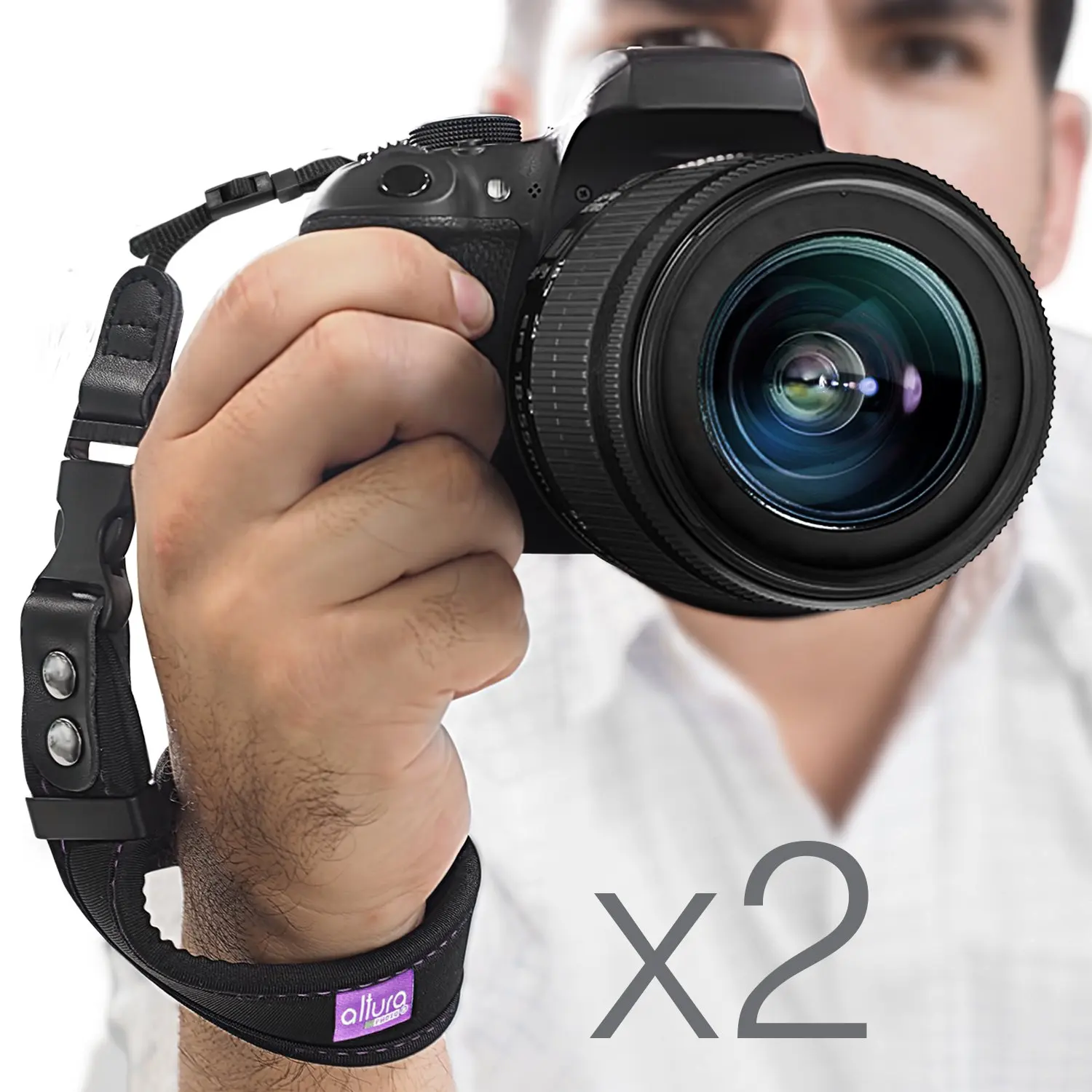 (2 Pack) Camera Hand Strap - Rapid Fire; Heavy Duty Safety Wrist Strap by Altura Photo w/ 2 Alternate Connections for Use w/ Large DSLR or Point & Shoot Cameras (2016 Update)