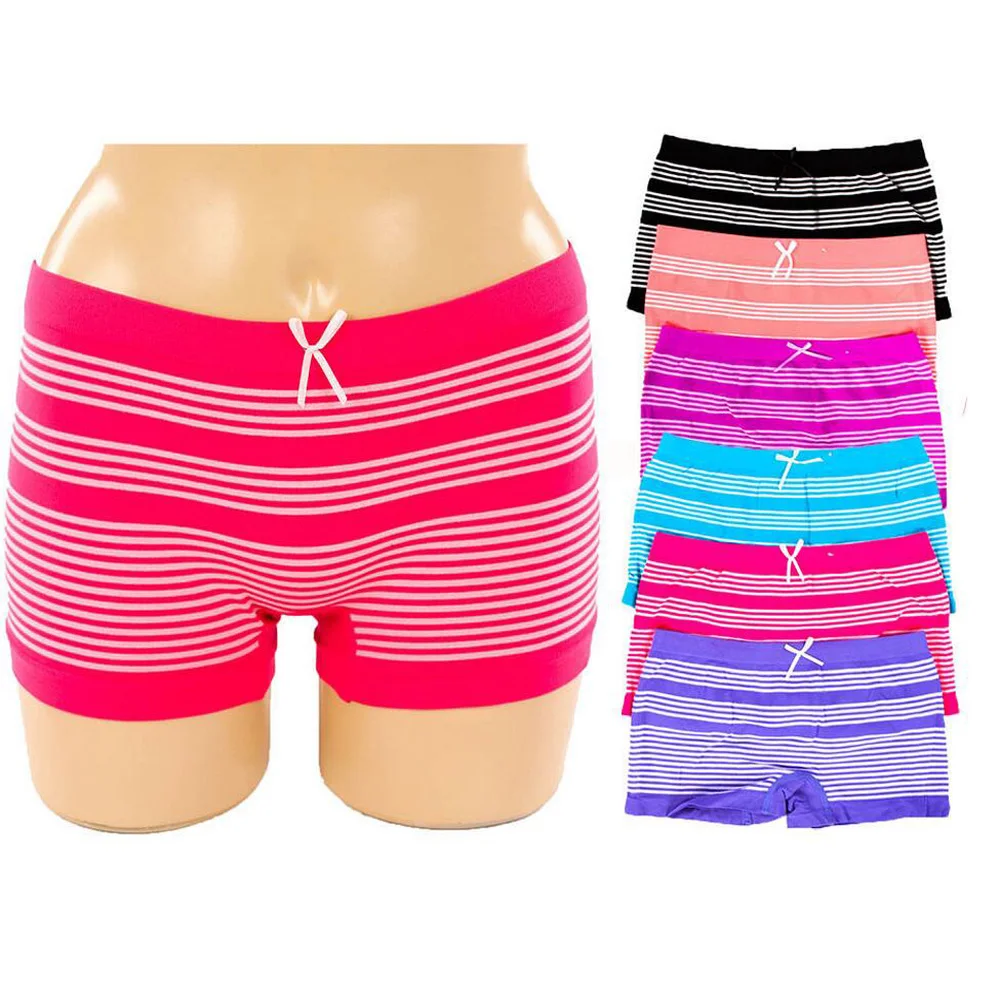 Women Seamless Stretch Soft Striped Boy Shorts Underwear Buy Women