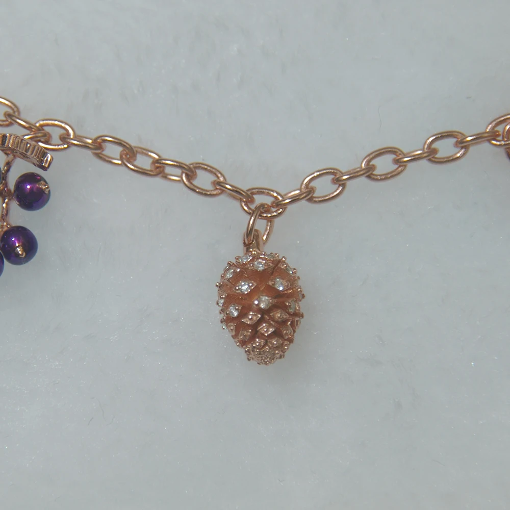 Wholesale Different Shape Rose Gold Plated Chain Bracelet