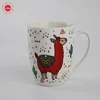 Cute alpaca printing coffee mug christmas coffee mug free sample