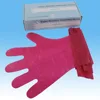 Plastic disposable super sensitive veterinary gloves