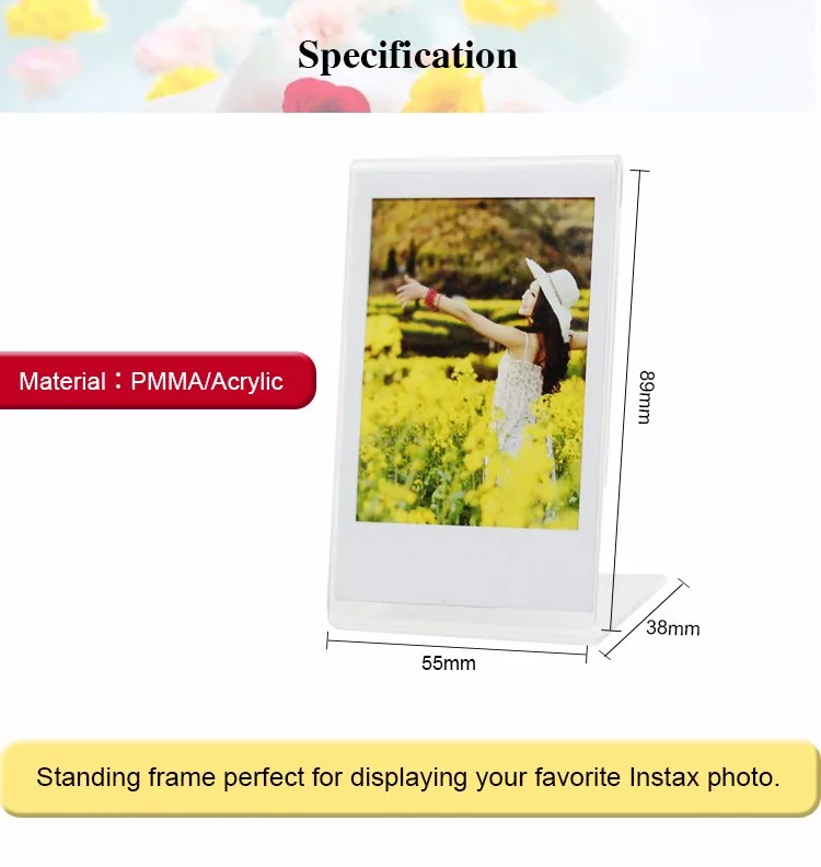 2x3 Fujifilm Photo Frame Stand Clear Acrylic Picture Frame For Instax