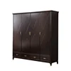American style luxury wardrobe Bedroom Furniture Set Multifunction Armoire storage Cabinet solid wood frame