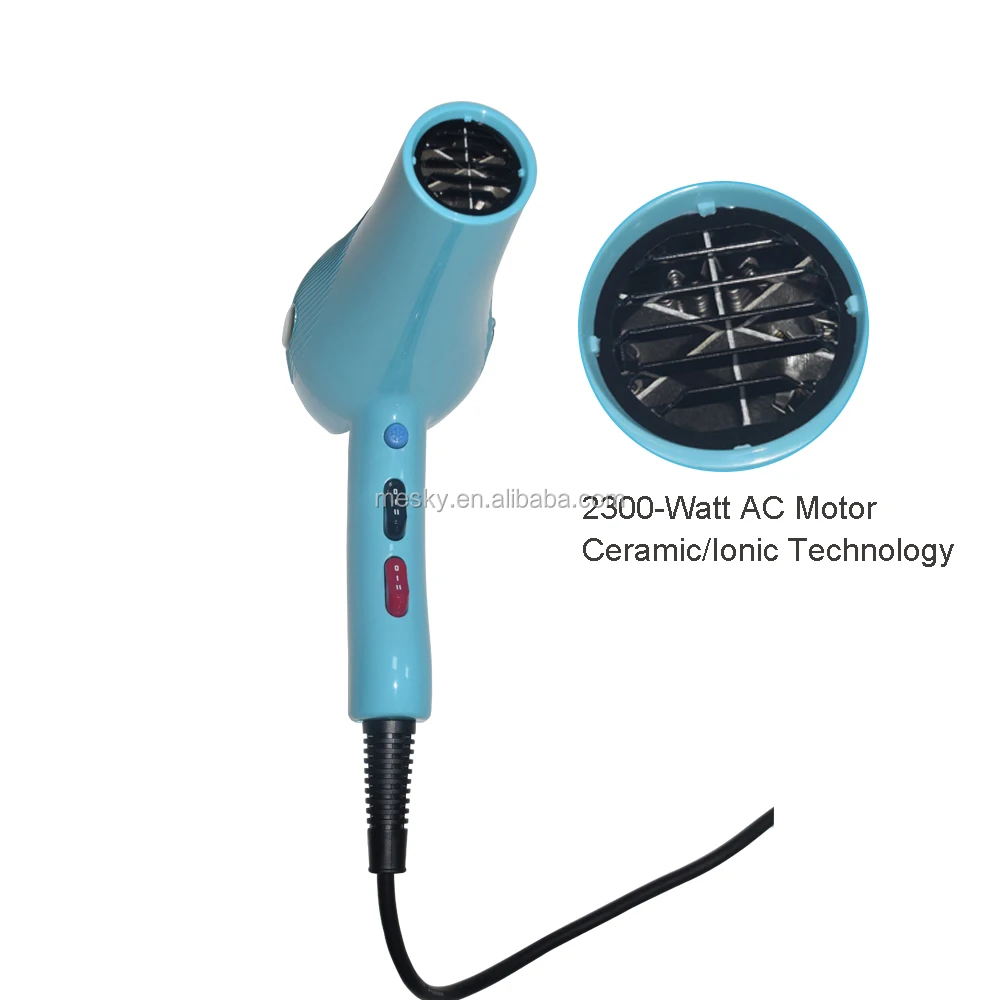 Professional Hair Dryer Negative Ionic Blow Dryer 2300w AC Motor 2 Speeds and 3 Heats with Cold Shot Button