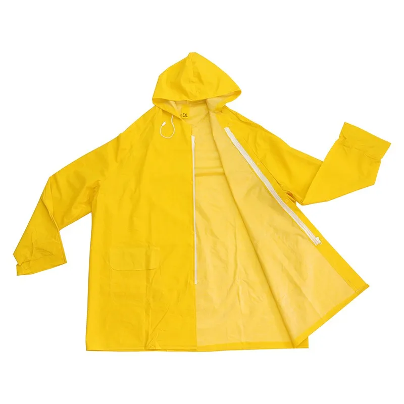 Waterproof Yellow Pvc Rain Wear For Men - Buy Two Pieces Yellow Rain ...