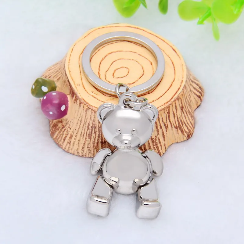 metal teddy bear keychain