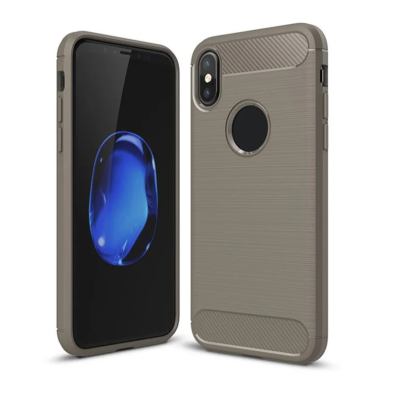 2017 New Arrival Carbon Fiber Tpu case for iphone X brushed tpu soft cover for iphone 8