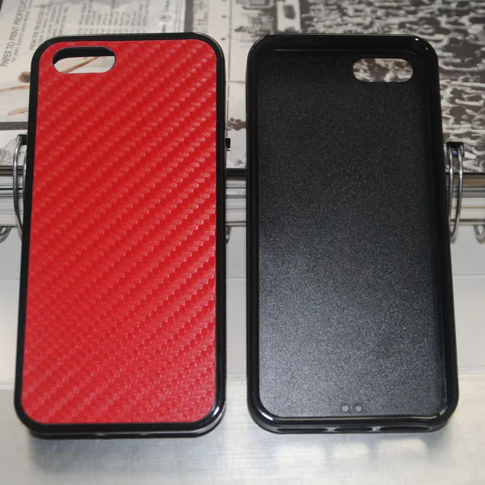 Cell Phones Accessories For iPhone 6 plus Carbon Leather Skin TPU Edge and PC Back Hard Case