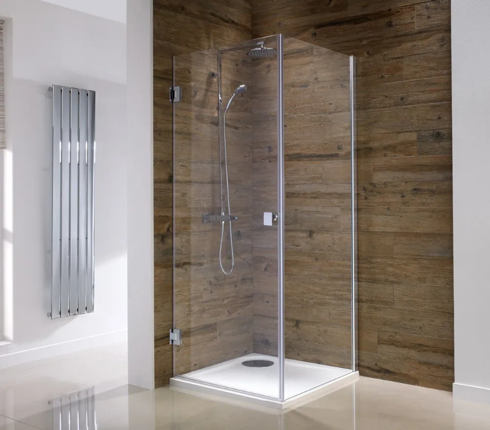 Easy Clean Clear Glass Frameless Shower Door Hinges Types