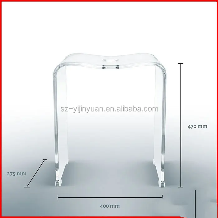 Acrylic Bathroom Stool Living Room Furniture Assembled Plastic Step
