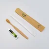 Hotel environmental protection and source saving bamboo toothbrush in kraft paper bag kit package