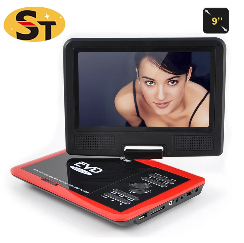 Factory Directly Mini 9.0 Inches Dvd Player Portable,Portable Dvd Player With Digital Tv Tuner