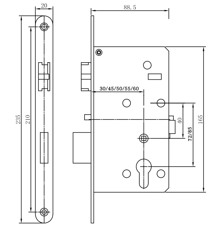 Ygs High Tech Onity Hotel Key Card Mortise Door Locks Rfid Key Lock ...