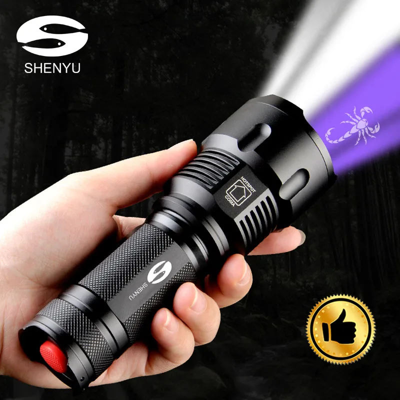
Two LED Scorpion Lamp 365nm UV Torch Led Rechargeable Flashlight 