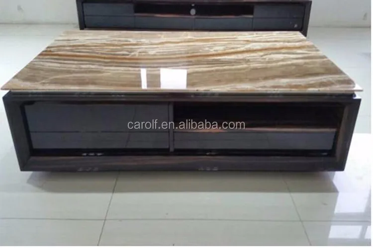 Factory manufacturer custom luxury coffee table with marble top