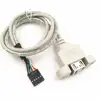 Dual-port USB with ear bezel line USB2.0 with shielded host built-in cable