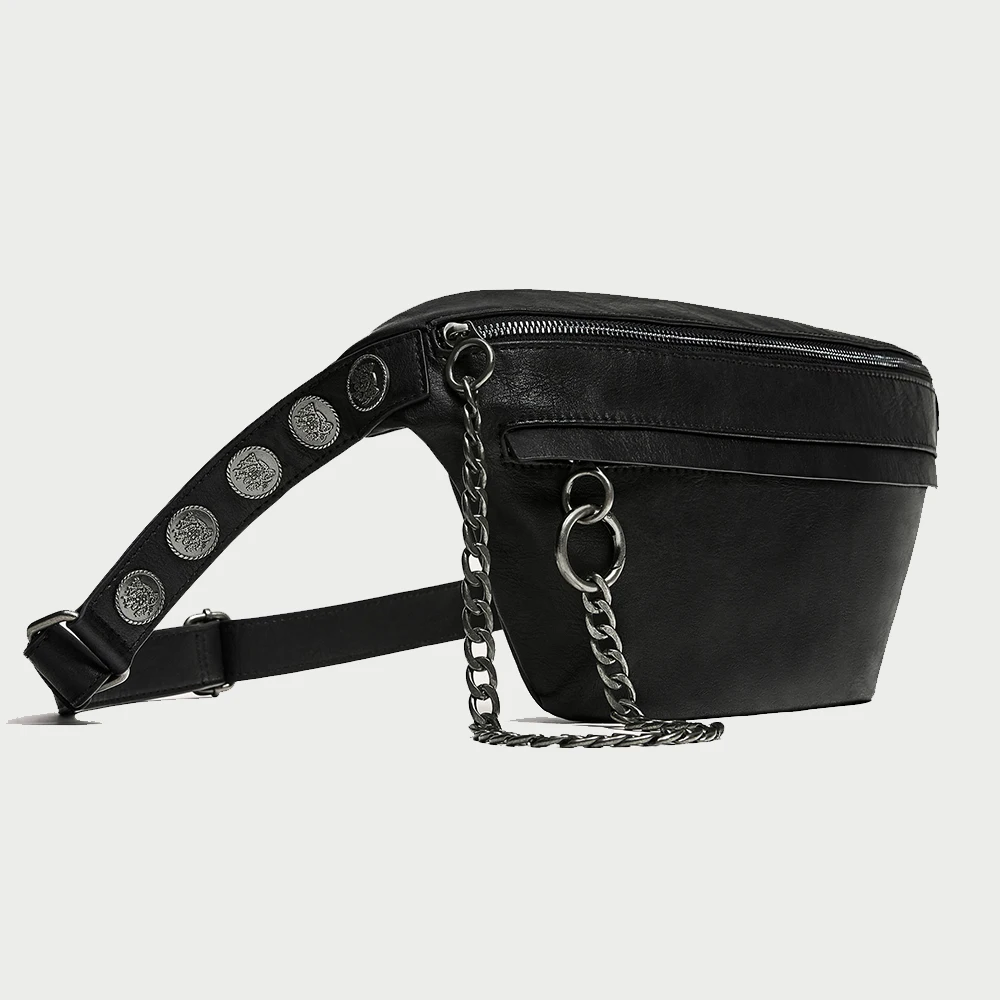 leather supreme waist bag