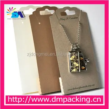 Custom Kraft Paper Necklace Earring Cards With Logo Custom Kraft Paper Necklace Earring Cards With Logo